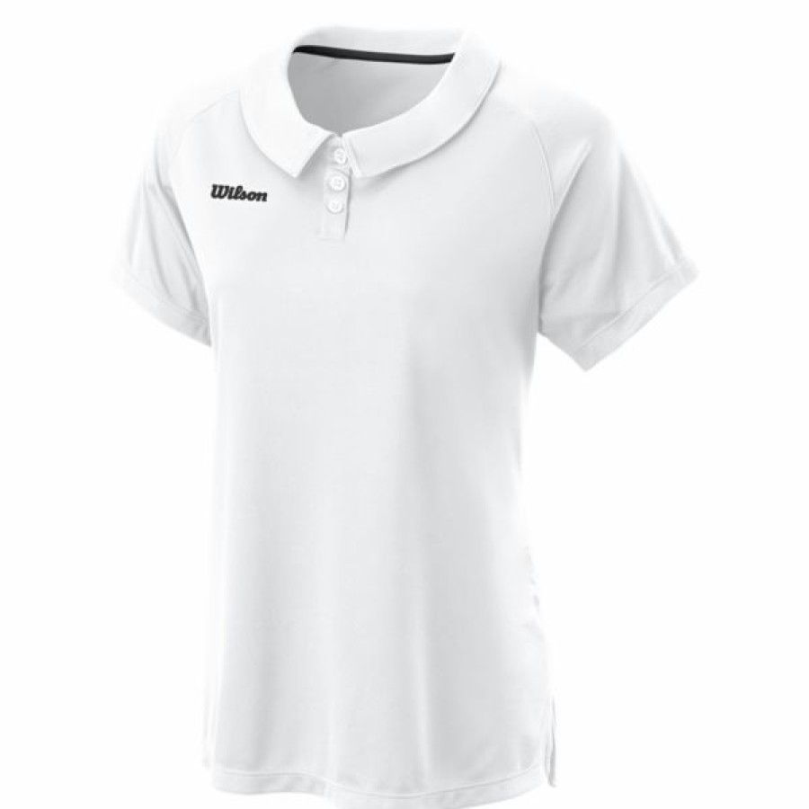 Tennis Clothing * | Hot Sale Wilson Women'S Team Ii Polo White