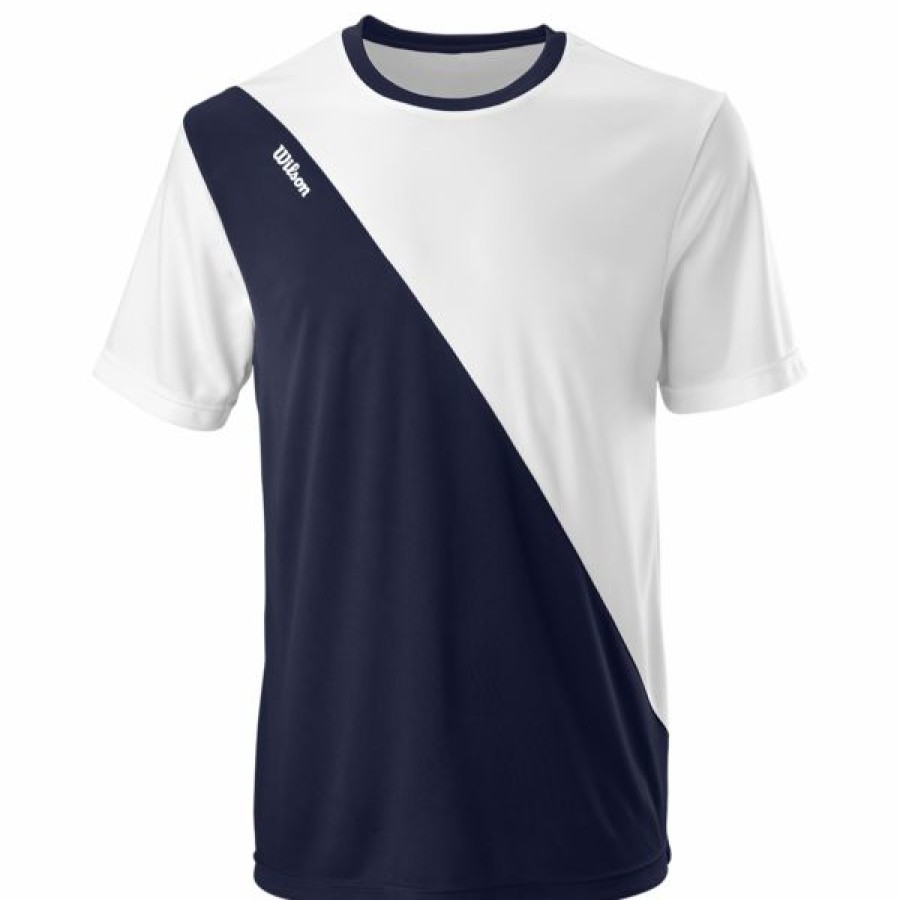 Tennis Clothing * | Brand New Wilson Men'S Team Ii Crew Tee Navy