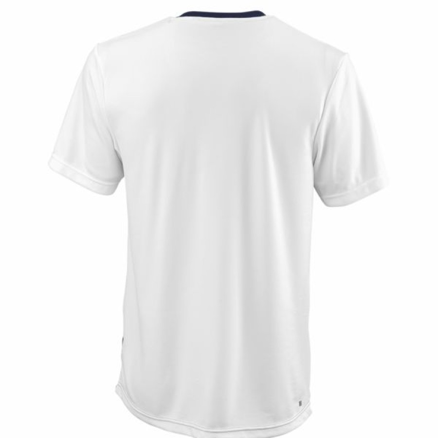 Tennis Clothing * | Brand New Wilson Men'S Team Ii Crew Tee Navy