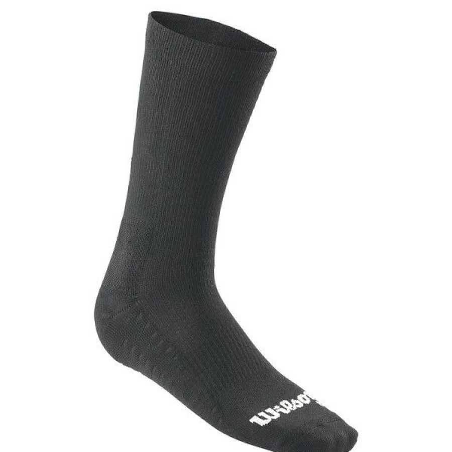 Tennis Socks * | Best Pirce Wilson Men'S Rush Pro Crew Sock Black