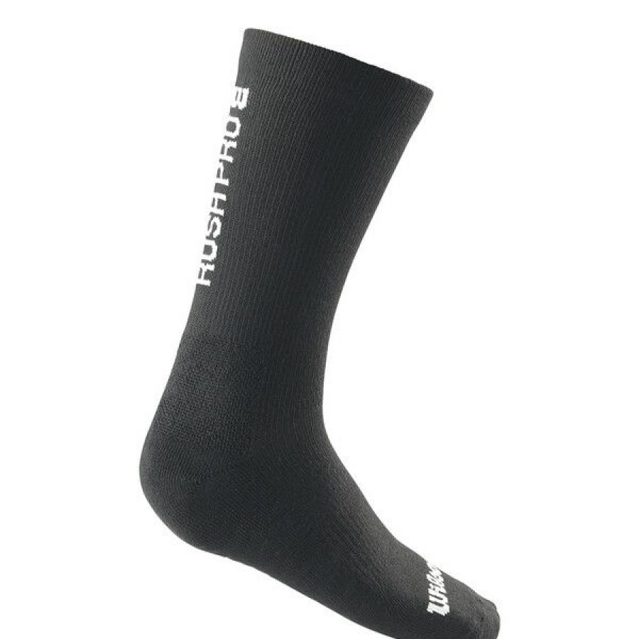 Tennis Socks * | Best Pirce Wilson Men'S Rush Pro Crew Sock Black