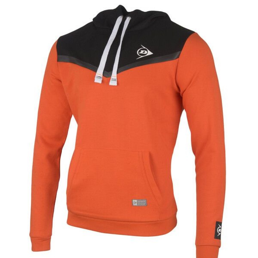 Tennis Clothing * | Best Pirce Dunlop Unisex Essential Hoodie Orange Anthracite