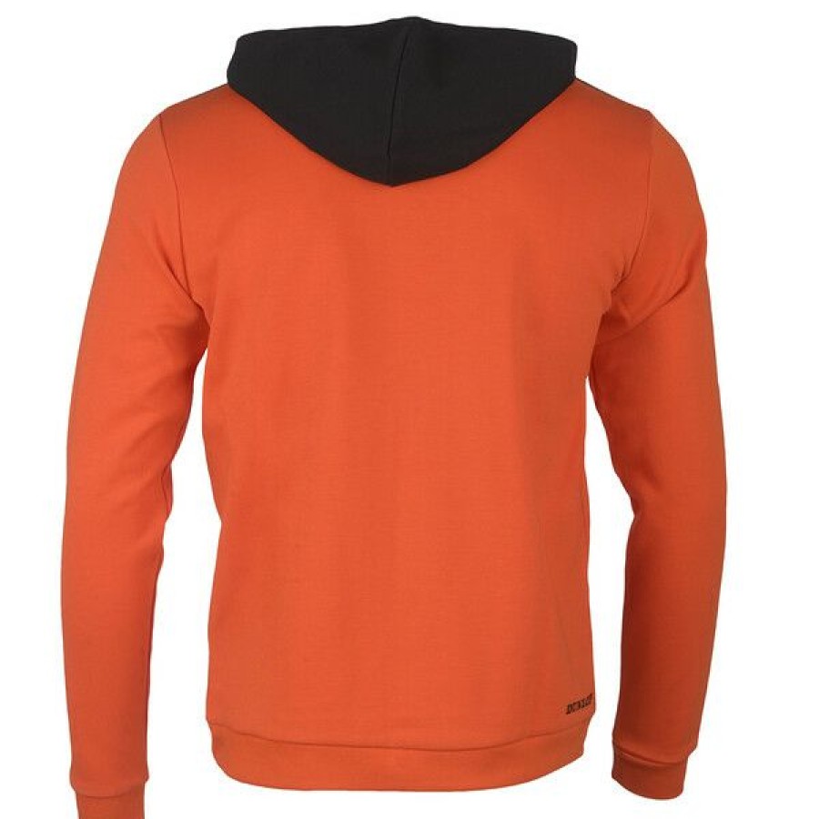 Tennis Clothing * | Best Pirce Dunlop Unisex Essential Hoodie Orange Anthracite