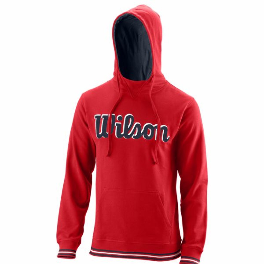 Tennis Clothing * | Promo Wilson Men'S Chi Script Hoodie Red