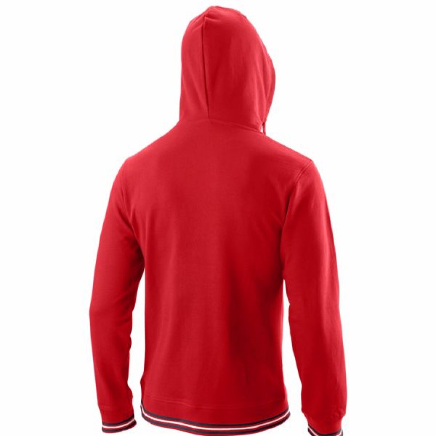 Tennis Clothing * | Promo Wilson Men'S Chi Script Hoodie Red