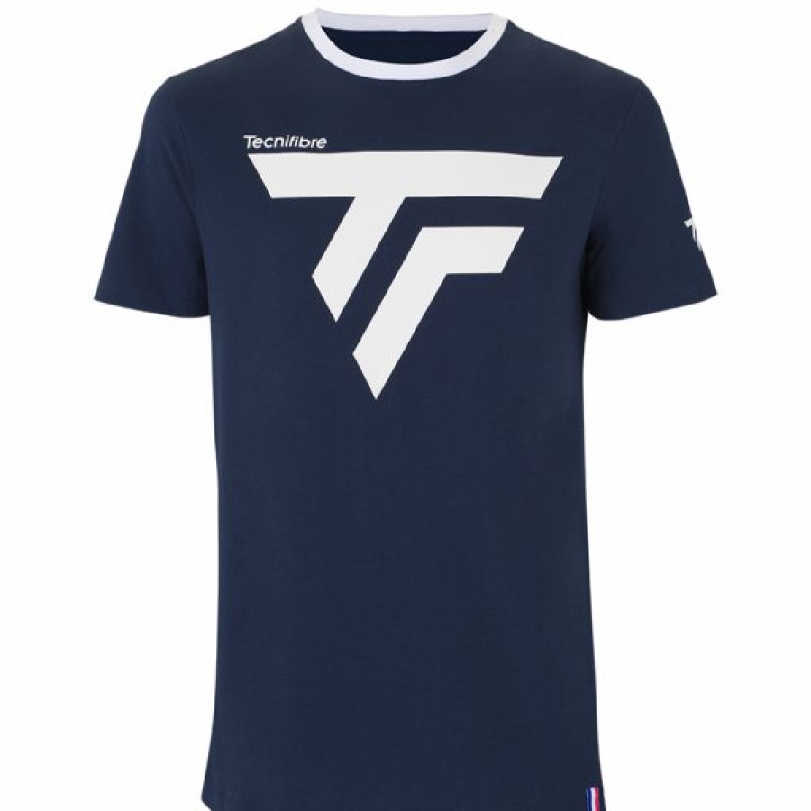 Tennis Clothing * | Flash Sale Tecnifibre Men'S Training Tee Marine