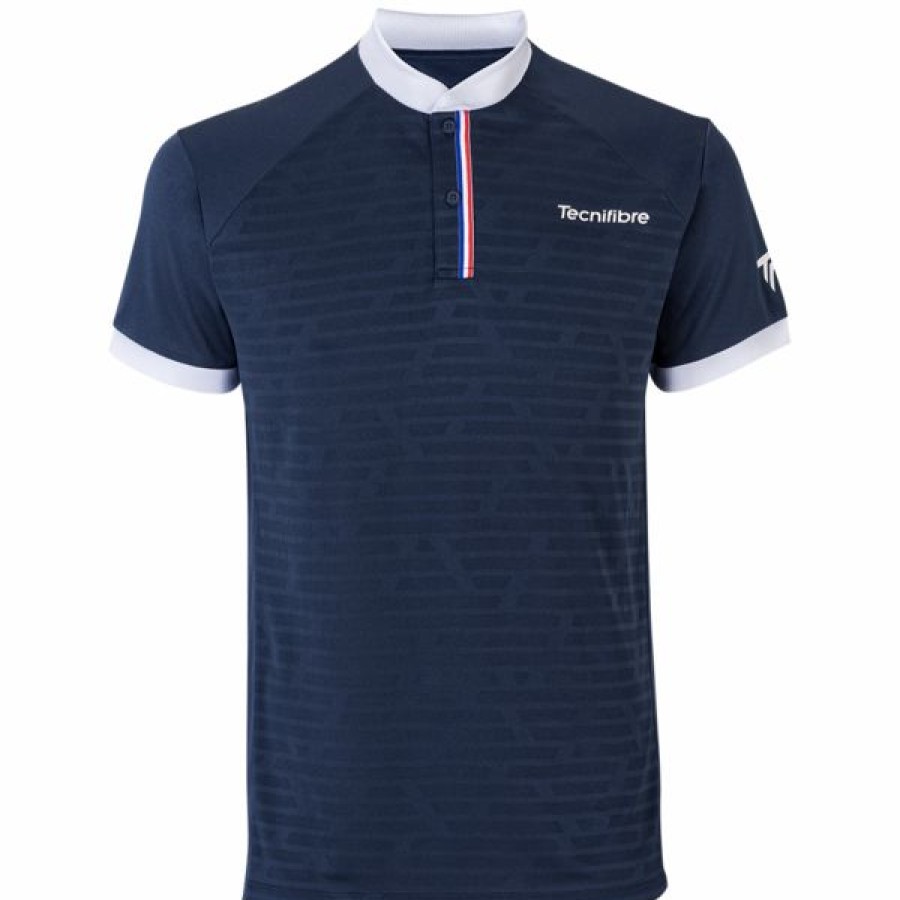 Tennis Clothing * | Cheapest Tecnifibre Men'S F3 Polo Marine