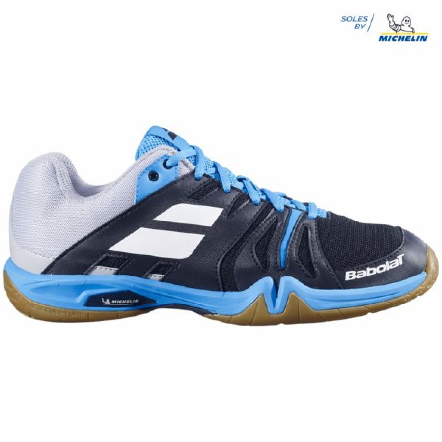 Squash Shoes * | Brand New Babolat Shadow Team Men'S Indoor Shoes Black Blue