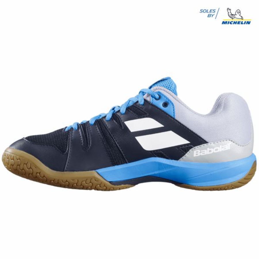 Squash Shoes * | Brand New Babolat Shadow Team Men'S Indoor Shoes Black Blue