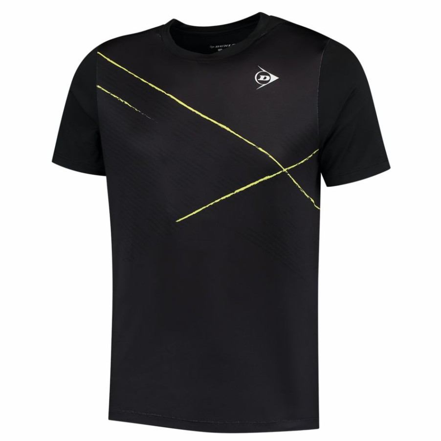 Tennis Clothing * | Buy Dunlop Men'S Game Tee 1 Black