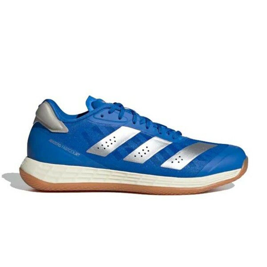 Squash Shoes * | Wholesale Adidas Men'S Adizero Fastcourt 2.0 Indoor Court Shoes Glow Blue