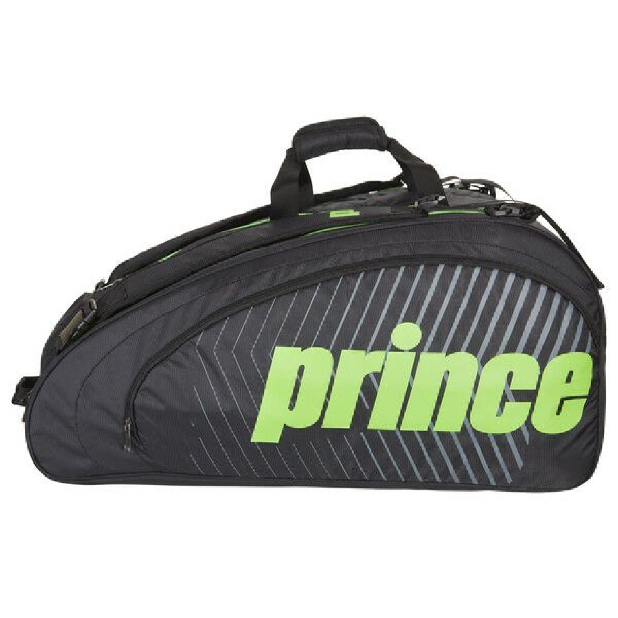 Tennis Bags * | Best Sale Prince Tour Challenger 9 Racket Bag Black Green