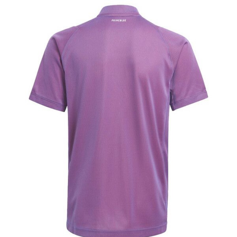 Junior Tennis Clothing * | New Adidas Boys Freelift Polo Primeblue Purple