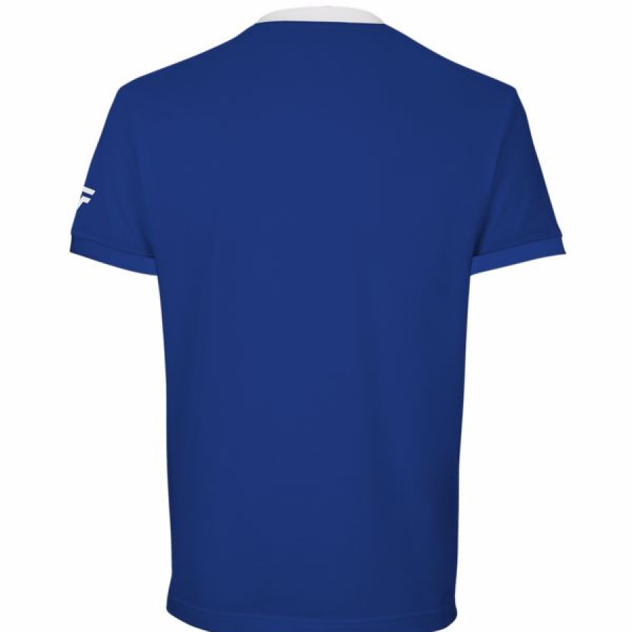 Tennis Clothing * | Cheapest Tecnifibre Men'S Cotton Tee Royal Blue