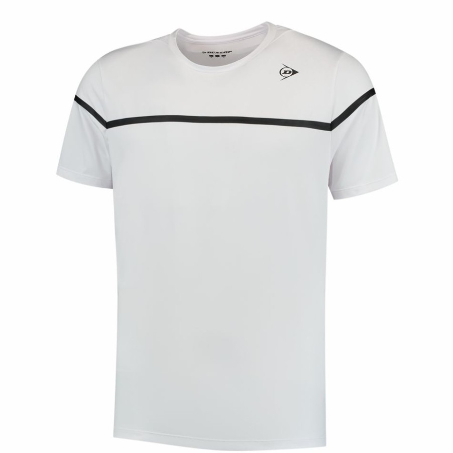 Tennis Clothing * | Cheapest Dunlop Men'S Game Tee 2 White