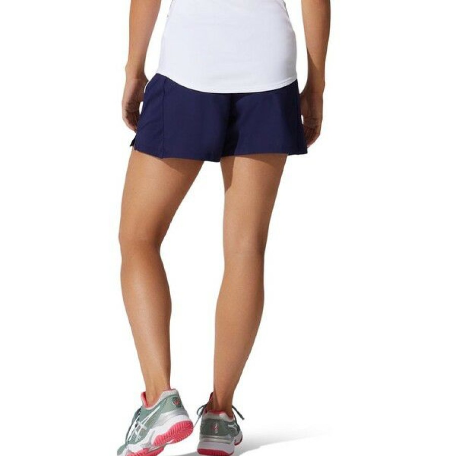 Tennis Clothing * | Cheapest Asics Women'S Court Short Peacoat Brilliant White