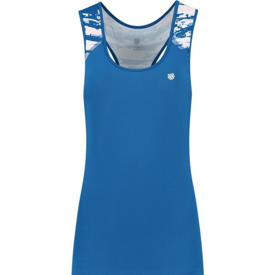 Tennis Clothing * | New K-Swiss Women'S Hypercourt Advantage Tank 2 Classic Blue Print