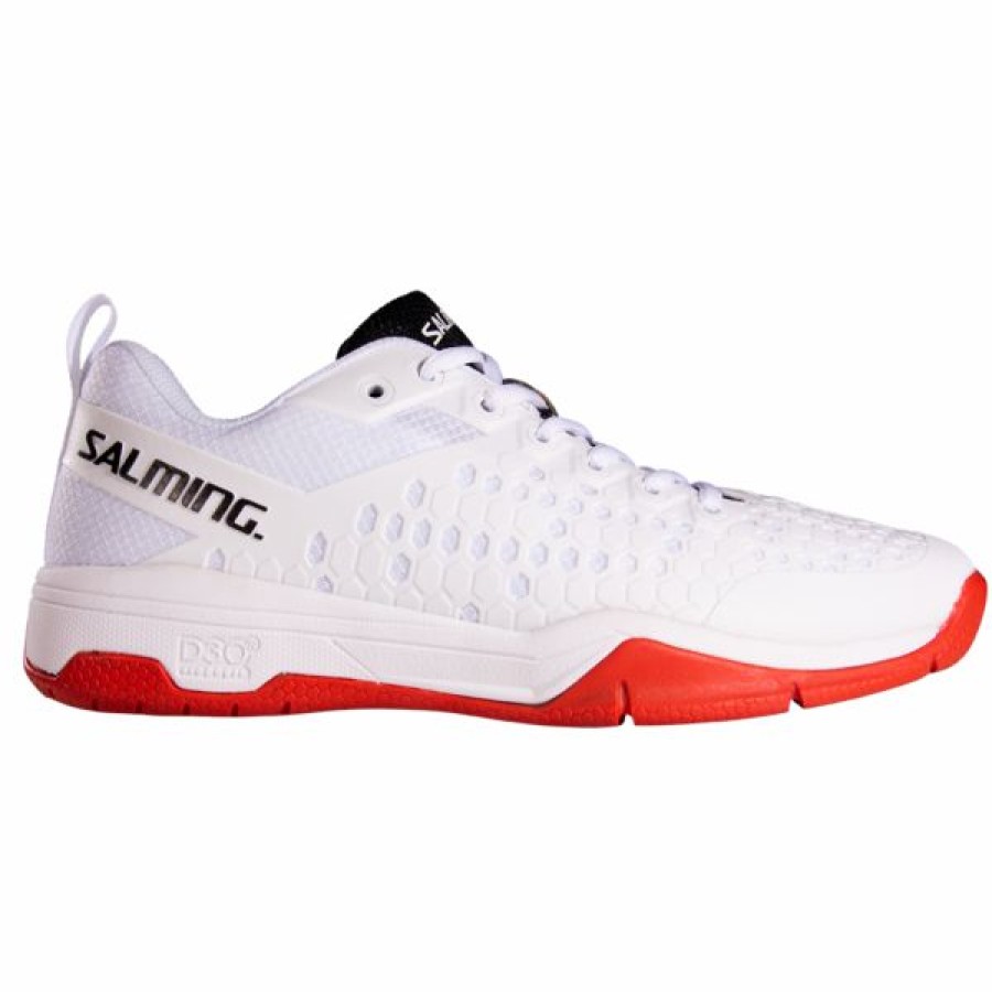 Squash Shoes * | Hot Sale Salming Men'S Eagle Indoor Shoes White Red