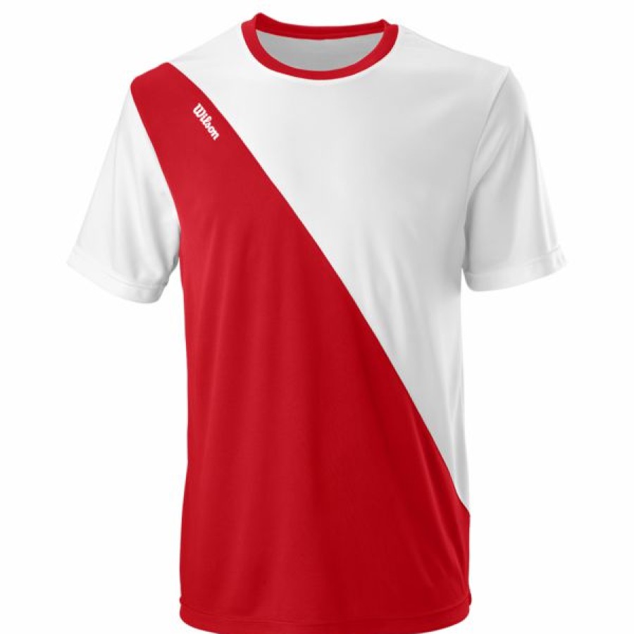 Tennis Clothing * | Brand New Wilson Men'S Team Ii Crew Tee Red