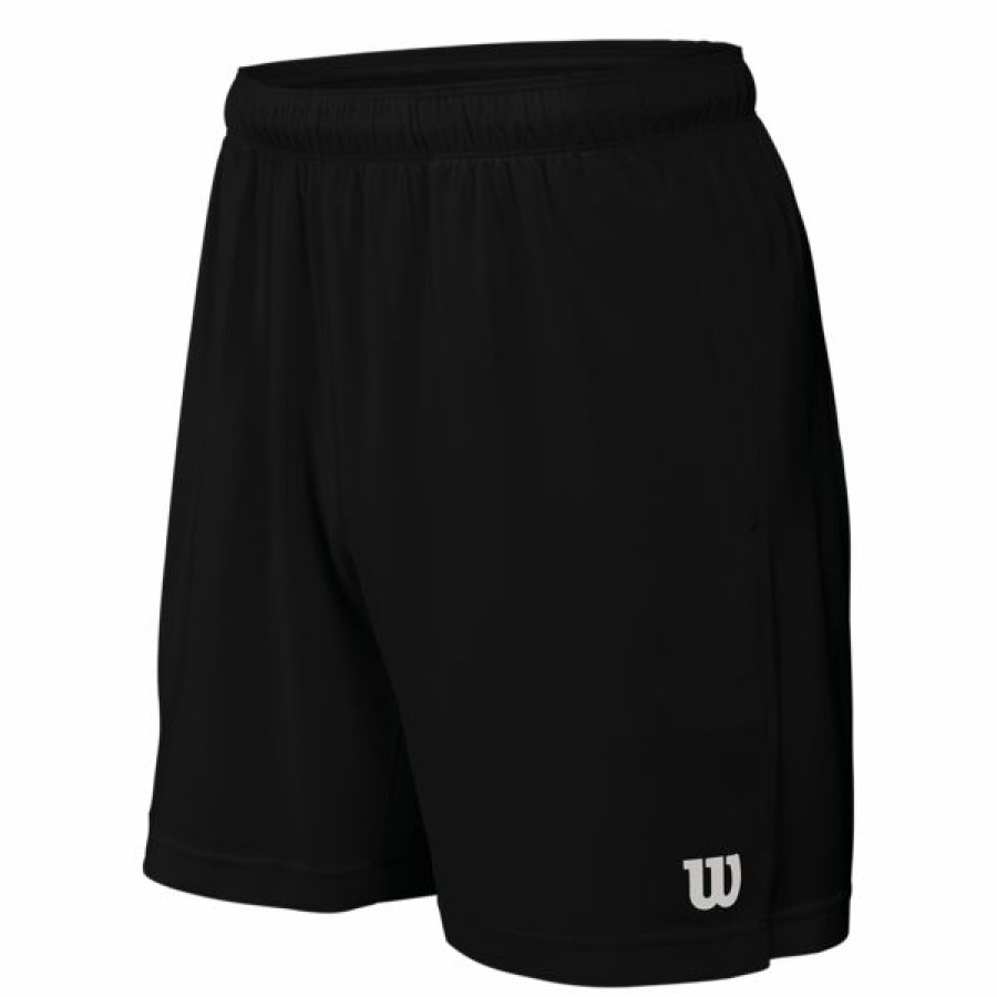 Tennis Clothing * | Deals Wilson Men'S Rush 7 Tennis Woven Short Black