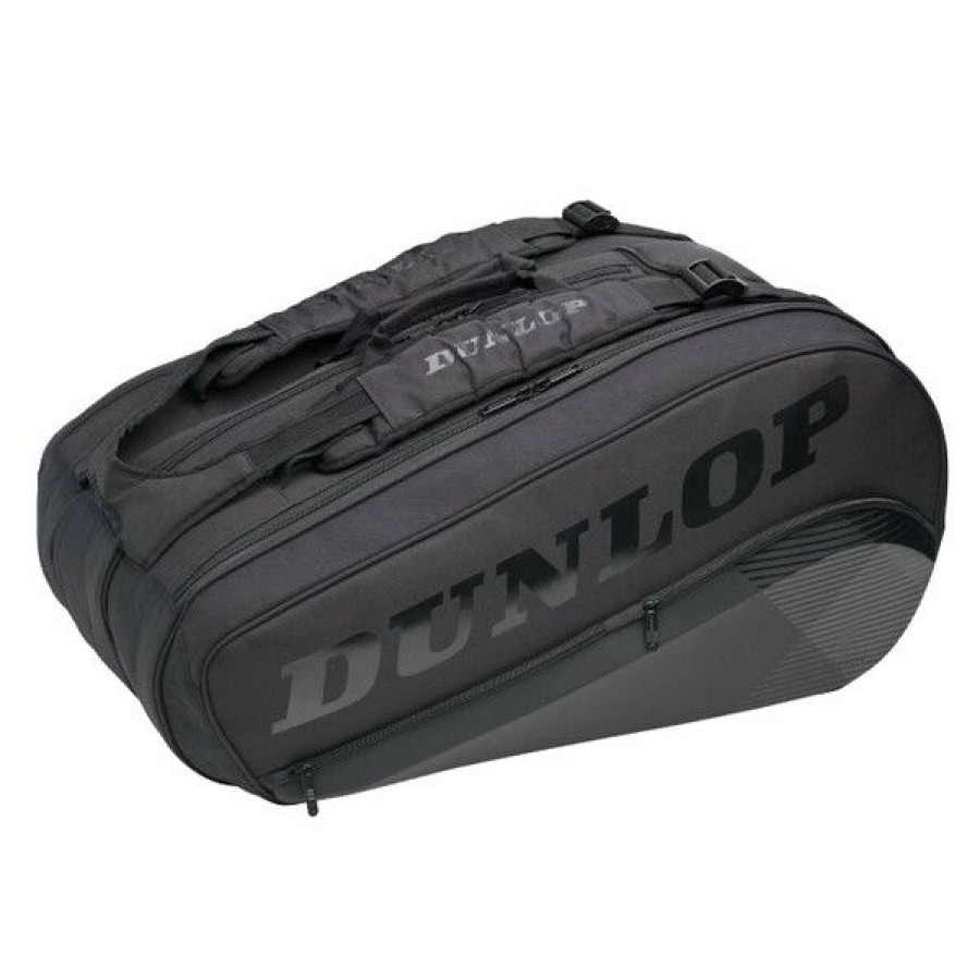 Tennis Bags * | Deals Dunlop Cx Performance Thermo 8 Racket Bag Black