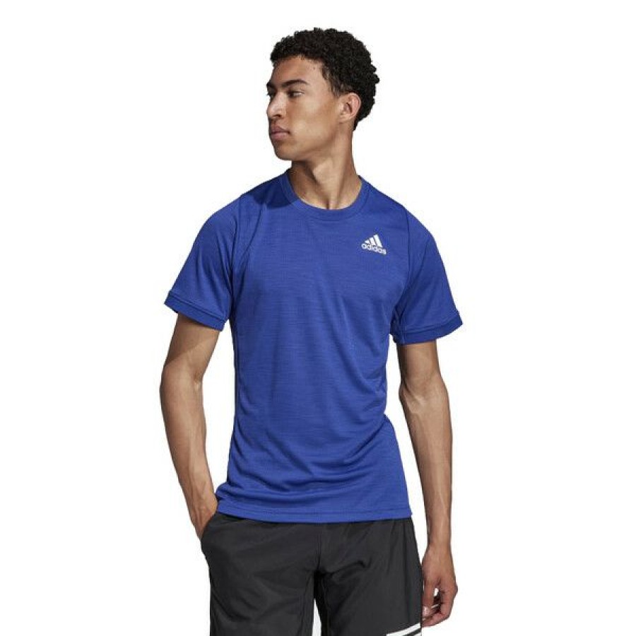 Tennis Clothing * | Cheapest Adidas Men'S Freelift T-Shirt Victory Blue