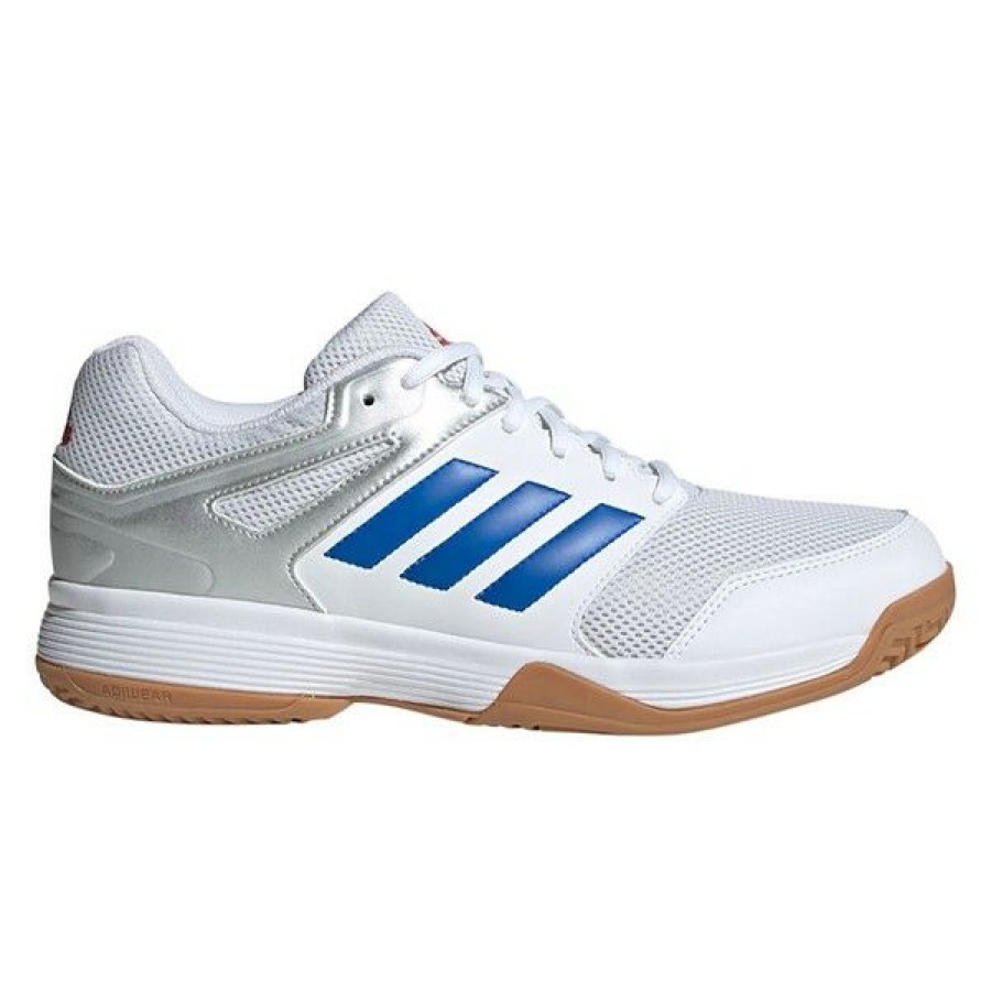 Squash Shoes * | Brand New Adidas Men'S Speedcourt Indoor Shoes White Blue