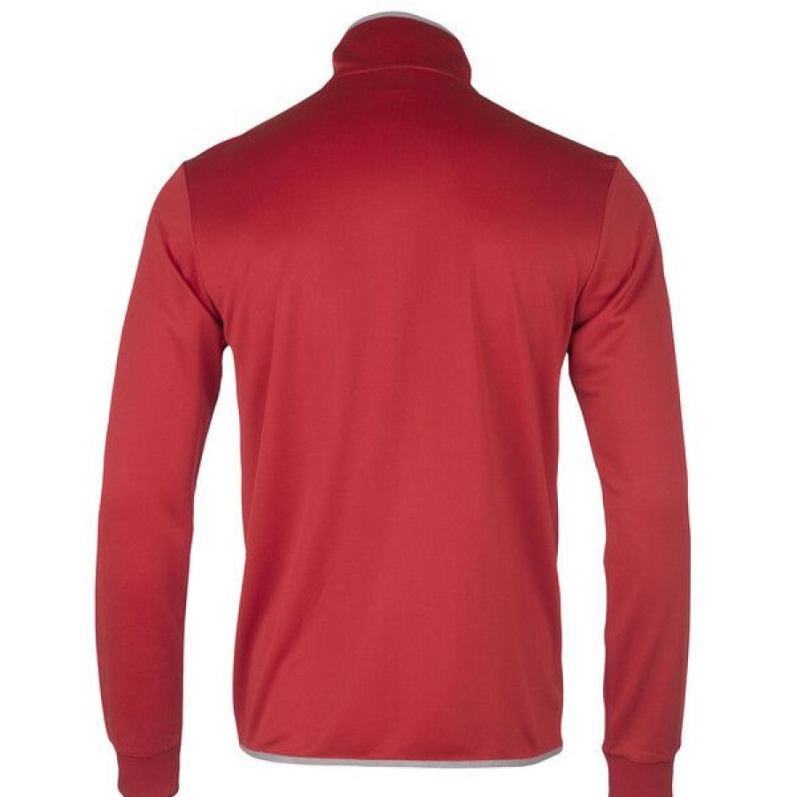 Tennis Clothing * | Flash Sale Dunlop Men'S Club Knitted Jacket Red