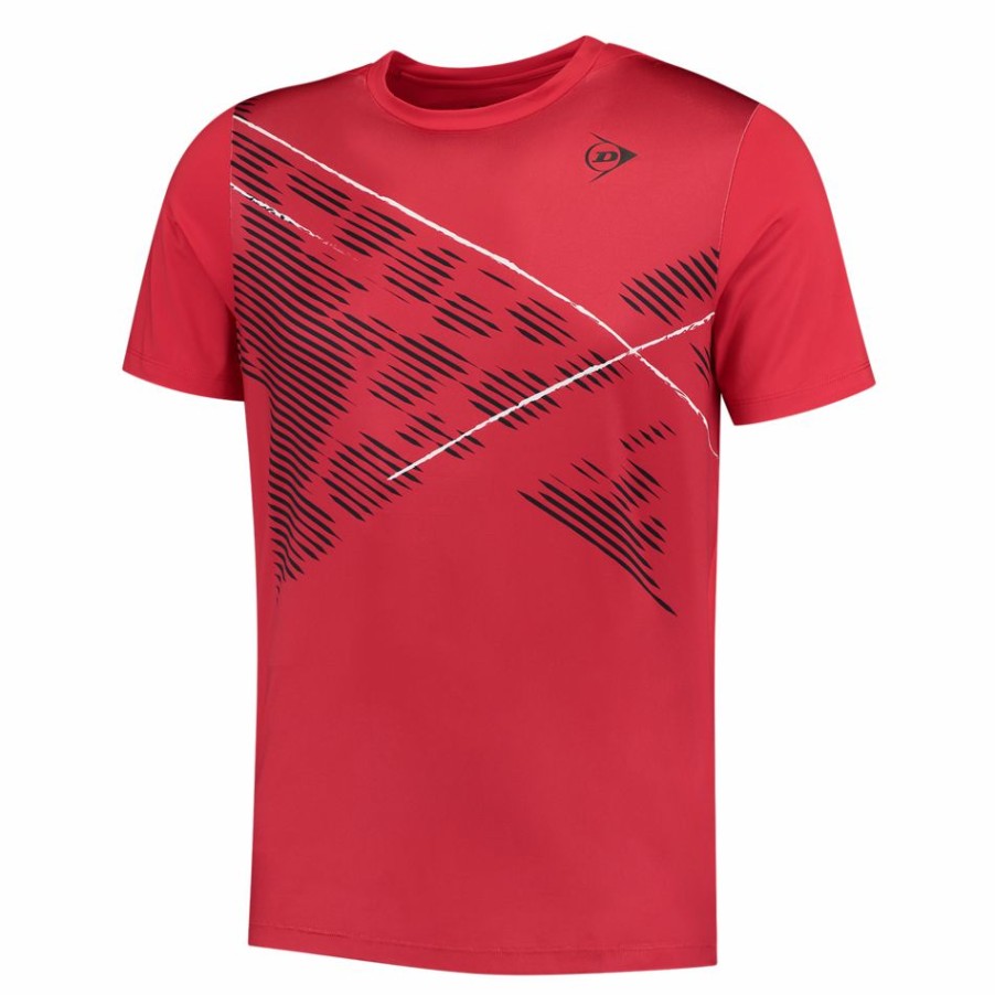 Tennis Clothing * | Budget Dunlop Men'S Game Tee 1 Tango Red