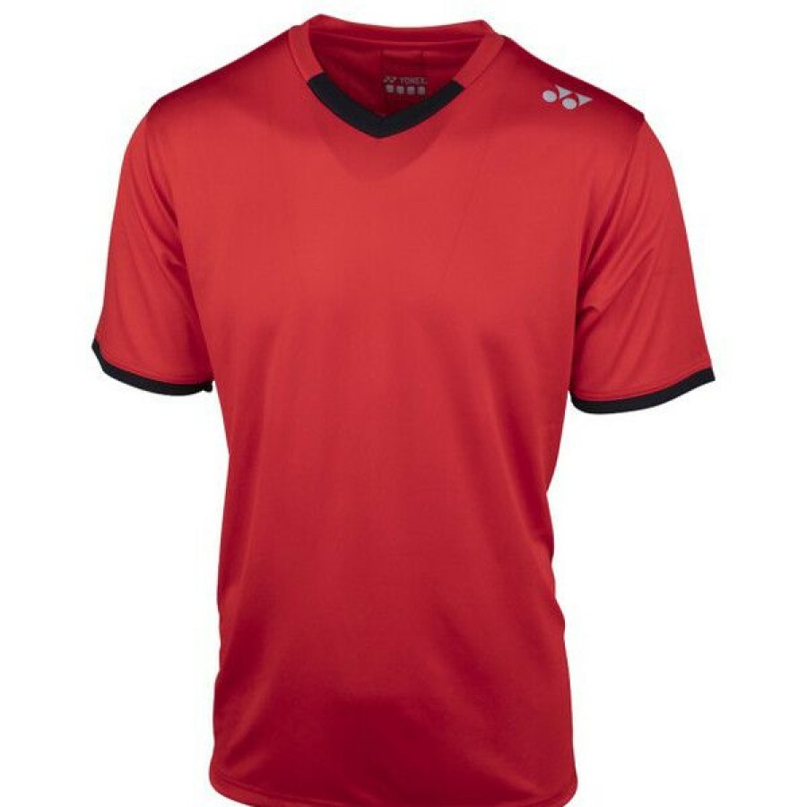 Tennis Clothing * | Coupon Yonex Men'S Ytm4 Crew T-Shirt Red