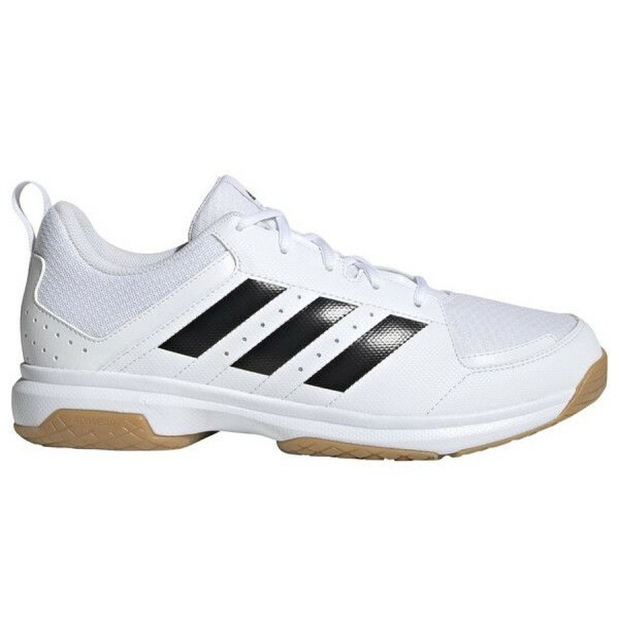 Squash Shoes * | Deals Adidas Ligra 7 Mens Indoor Court Shoes White Cloud Black