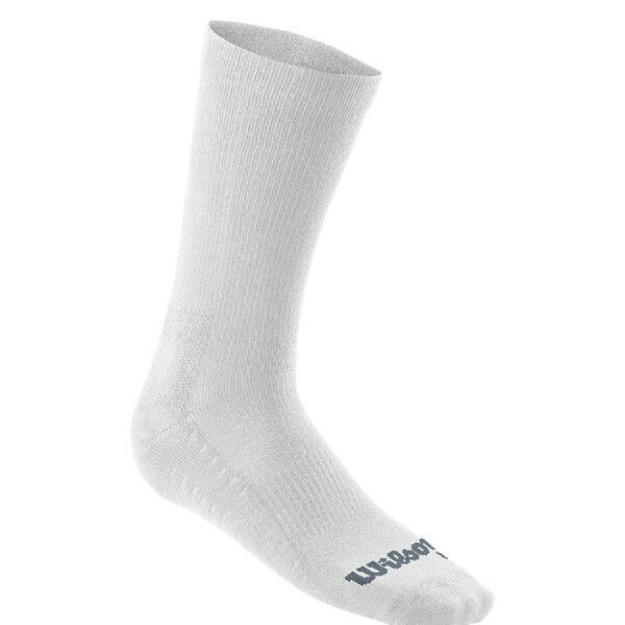 Tennis Socks * | Promo Wilson Men'S Rush Pro Crew Sock White