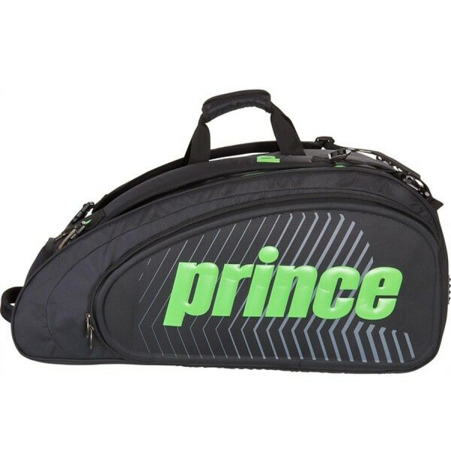 Tennis Bags * | Flash Sale Prince Tour Slam 12 Racket Bag Black Green