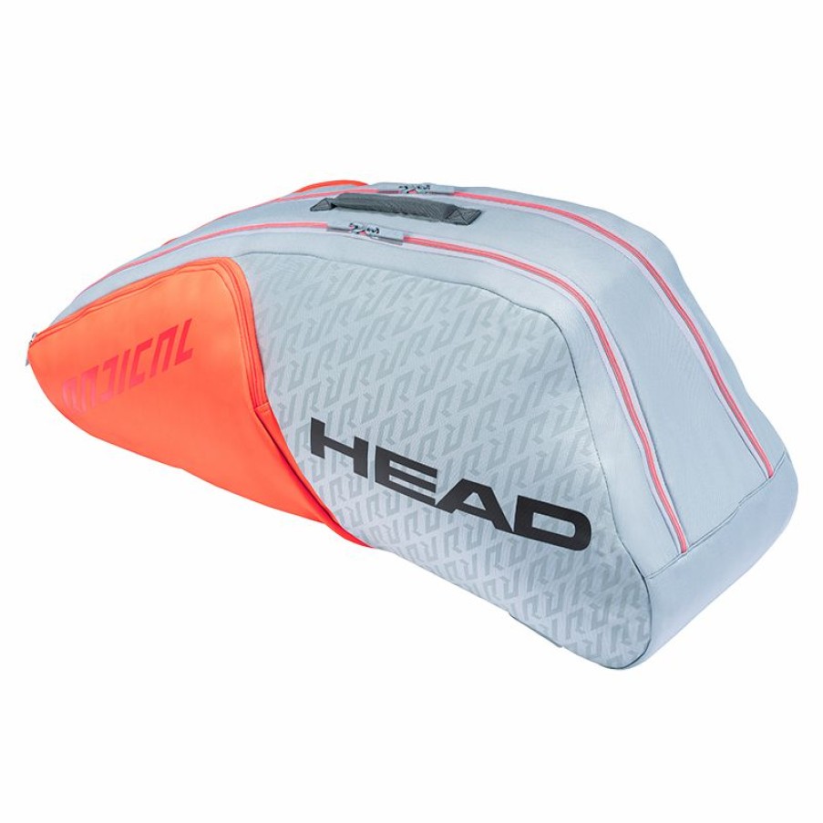 Tennis Bags * | Best Pirce Head Radical 6R Combi Racket Bag Light Grey Orange