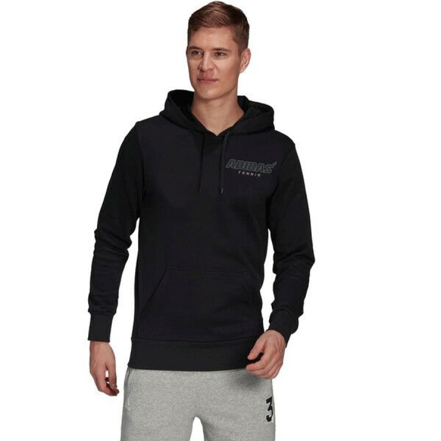 Tennis Clothing * | Brand New Adidas Men'S Category Graphic Hoodie Black